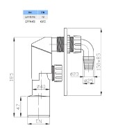 Sifon pračkový DN40/50 podomítkový nerez   EPPN450
